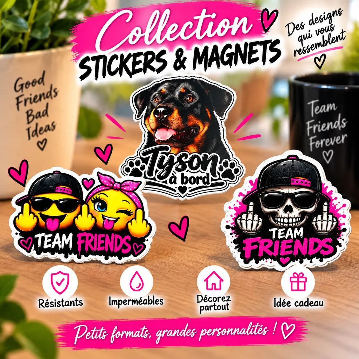 Stickers-emoji-et-Magnets Filament Fou
