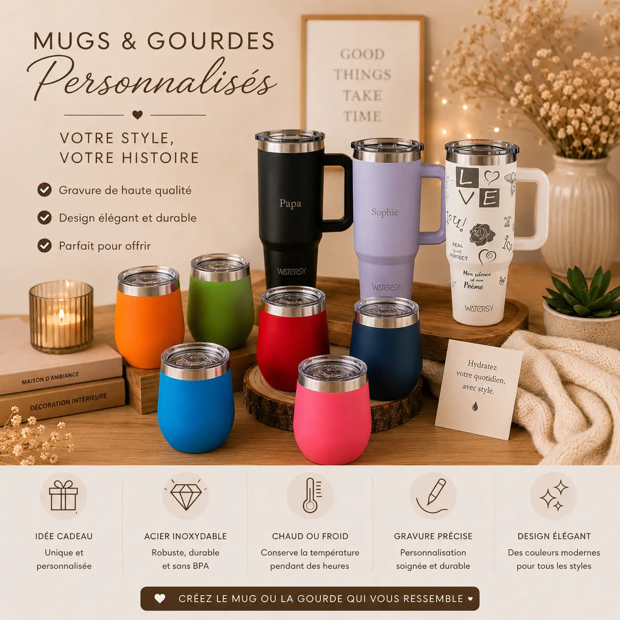 gourdes-inox-personnalisées Filament Fou