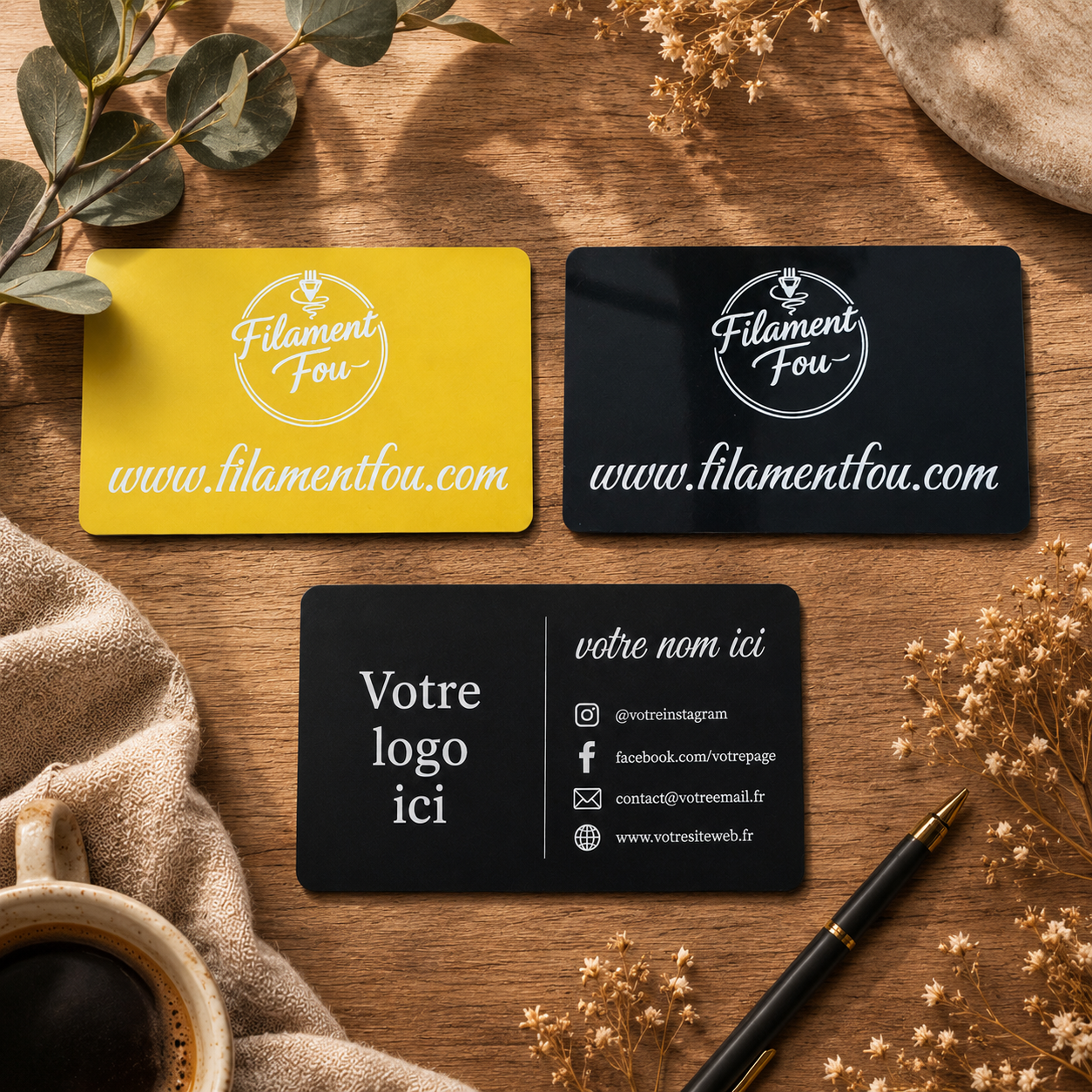 Cartes-de-visite Filament Fou