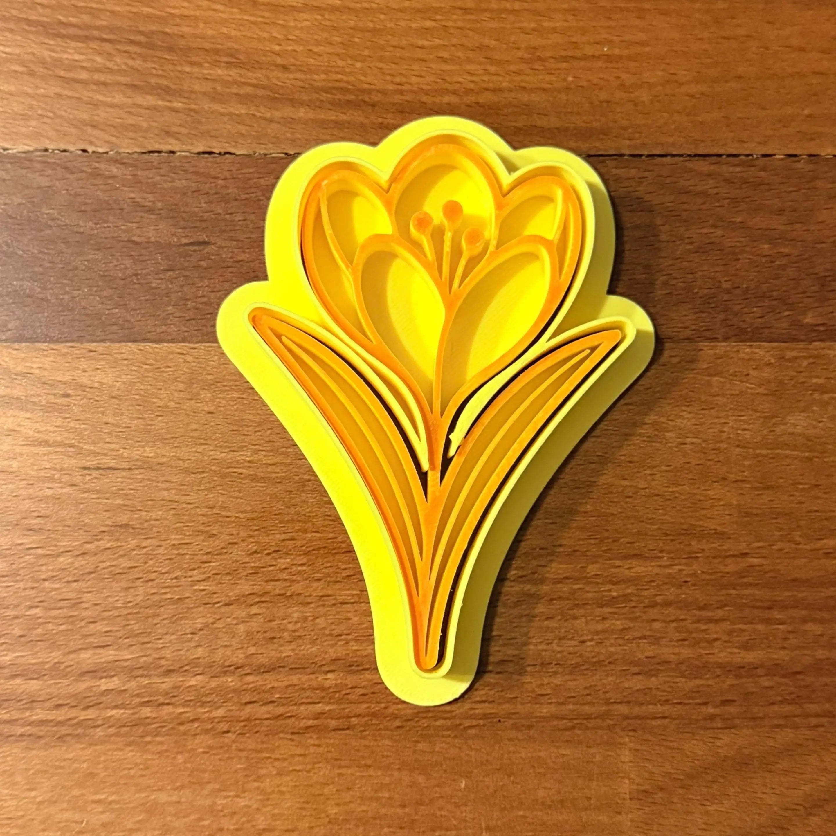Emporte-pièce crocus biscuit imprimé en 3D Filament Fou