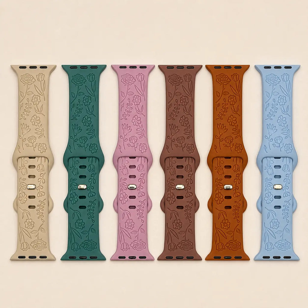 Bracelet Apple Watch silicone à motif - vue générale - Filament Fou