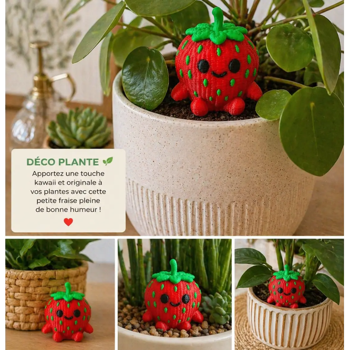 figurine fraise Kawaii