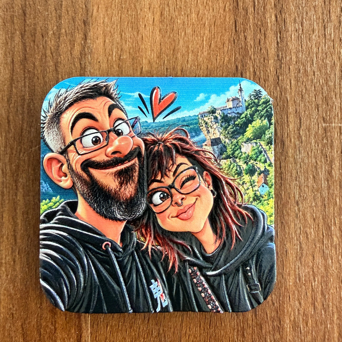 Magnet photo personnalisé en relief 3D - exemple de rendu 1