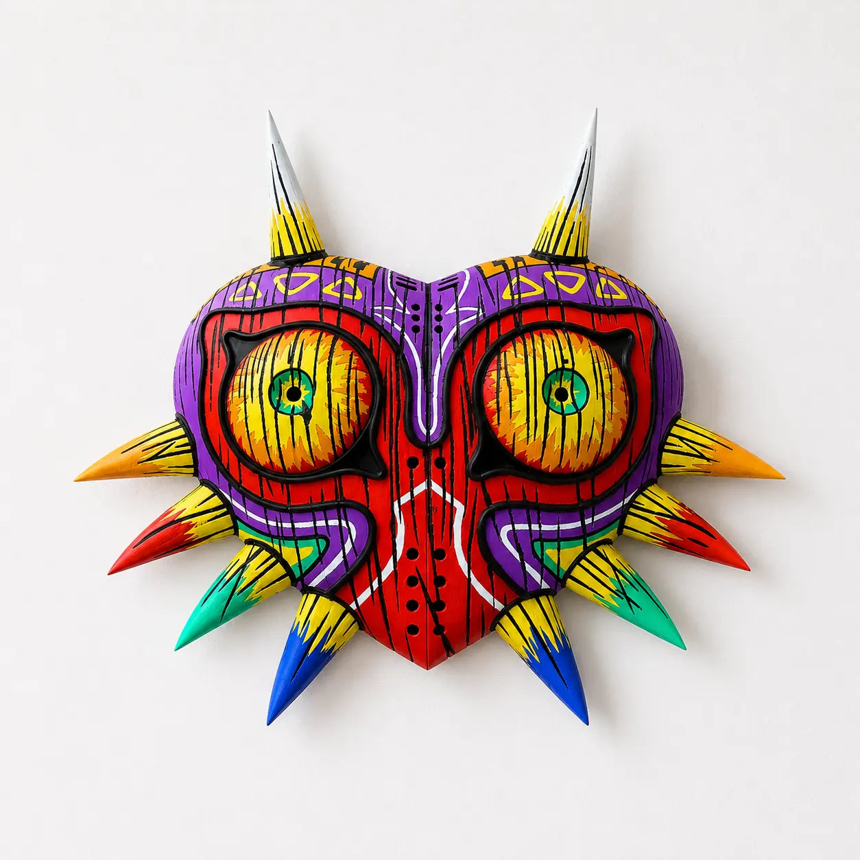 Masque Majora – détail couleurs