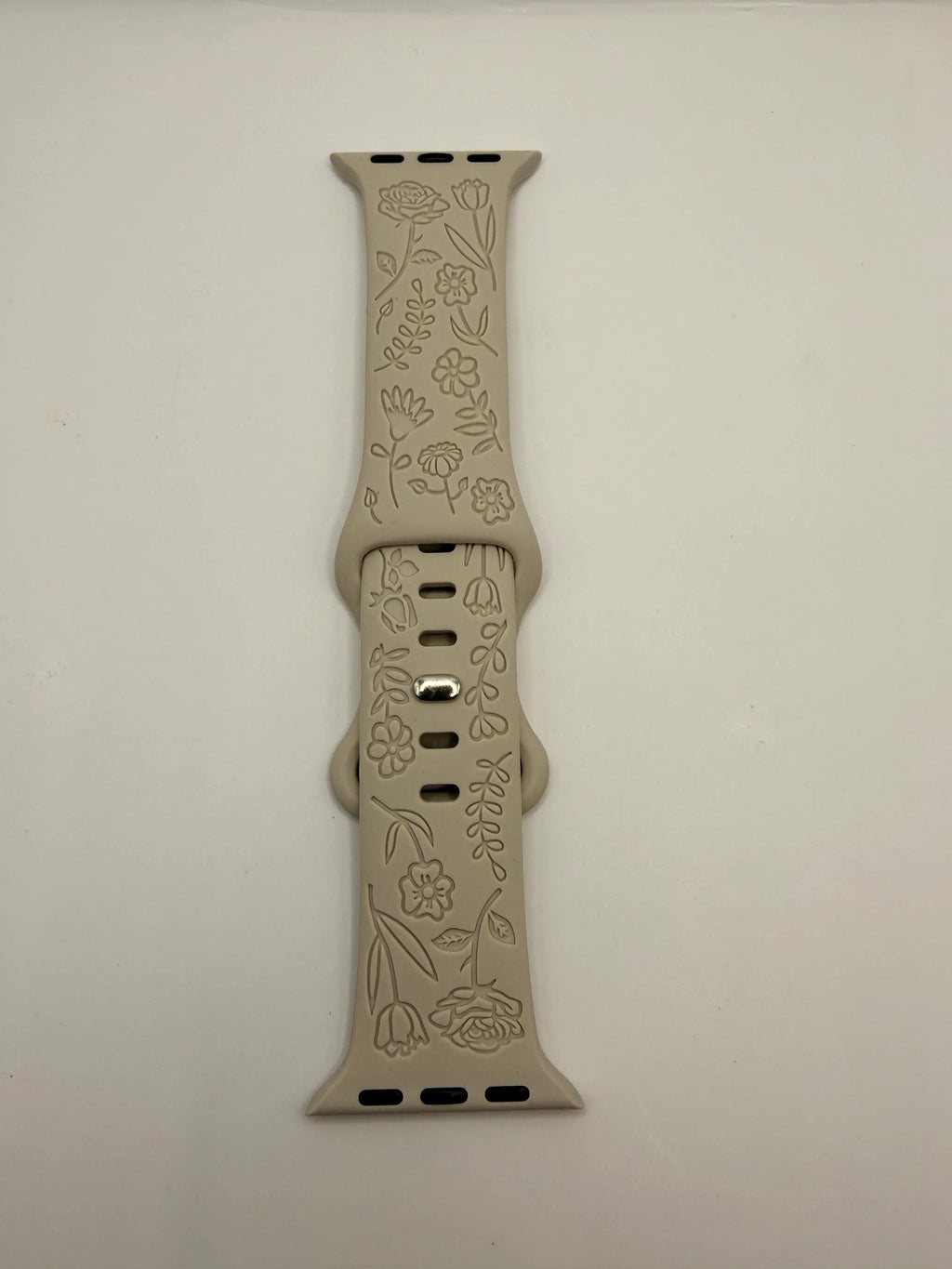 Bracelet Apple Watch silicone motif blanc 38/40/41 mm - Filament Fou