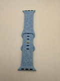 Bracelet Apple Watch silicone motif bleu 42/44/45/49 mm - Filament Fou