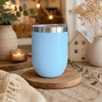 Mug inox 300ml couleur bleu ciel personnalisable gravé laser - Filament Fou