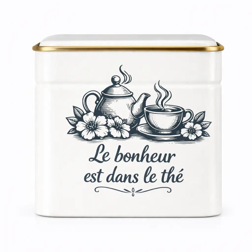 Boîte à thé personnalisée gravée Filament Fou - vue 1