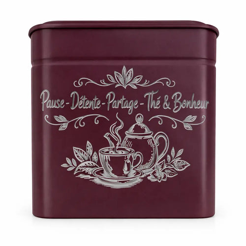 Boîte à thé personnalisée gravée Filament Fou