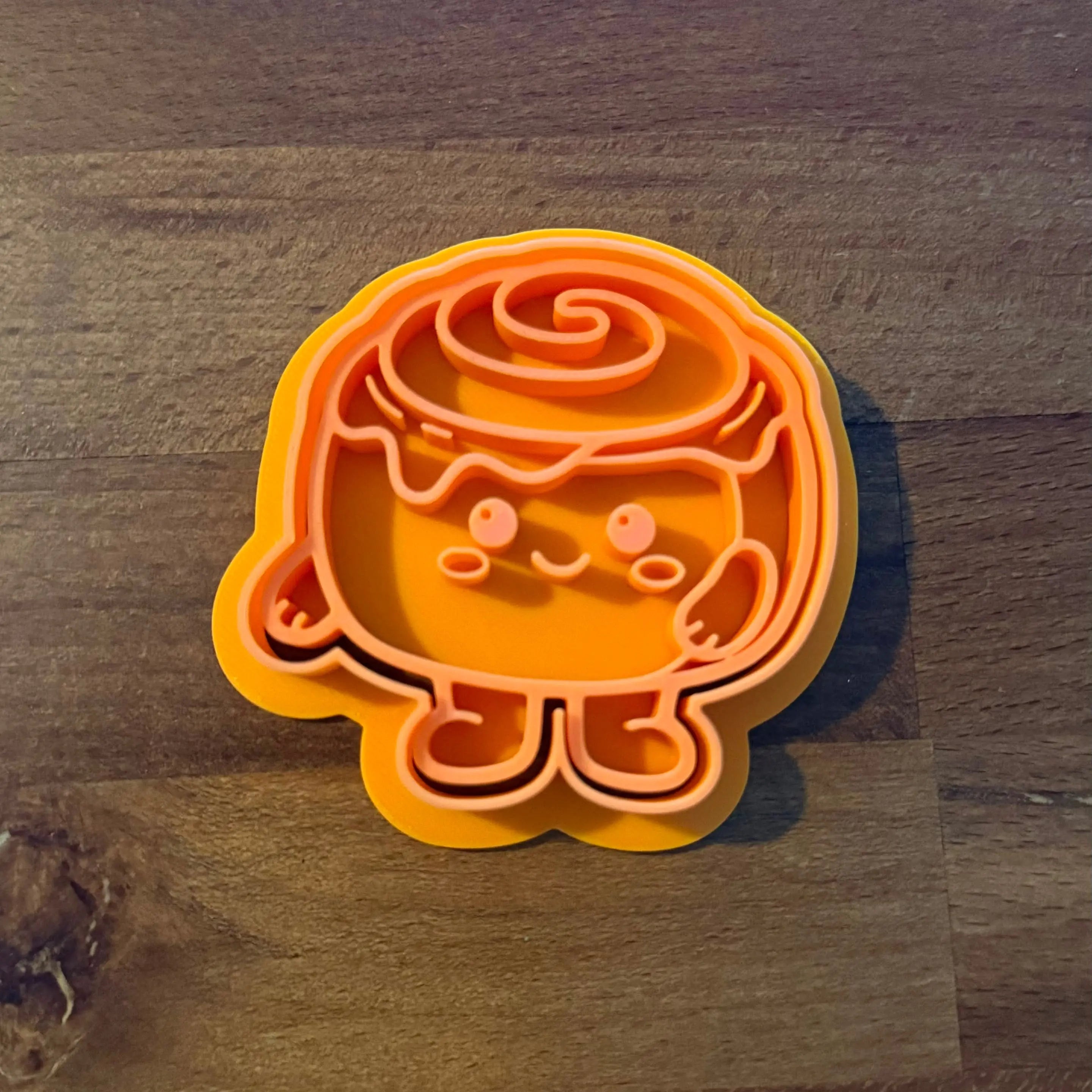 Emporte-pièce Cinna'man imprimé en 3D, vue de face - Filament Fou