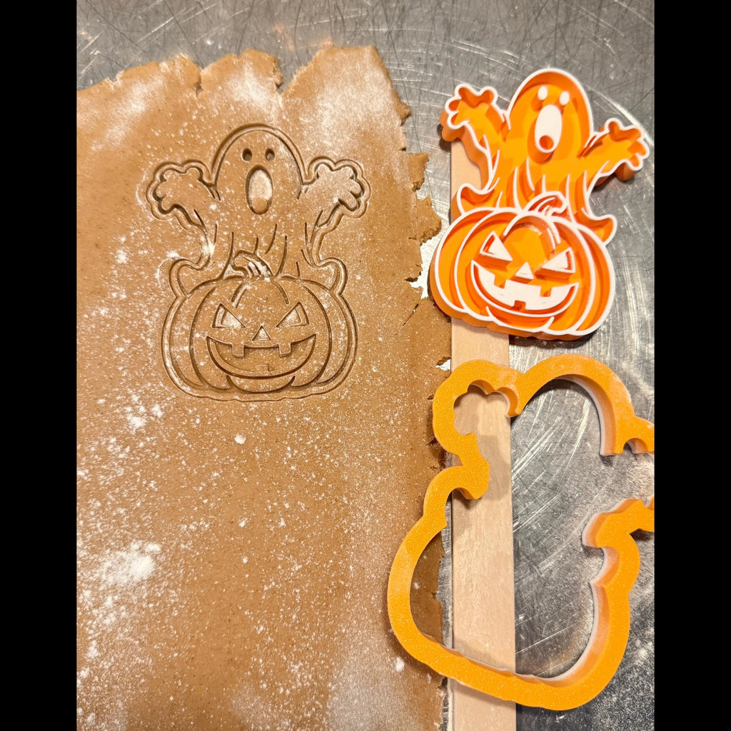 Emporte-pièce Citrouille fantôme biscuit Halloween impression 3D Filament Fou - vue 2