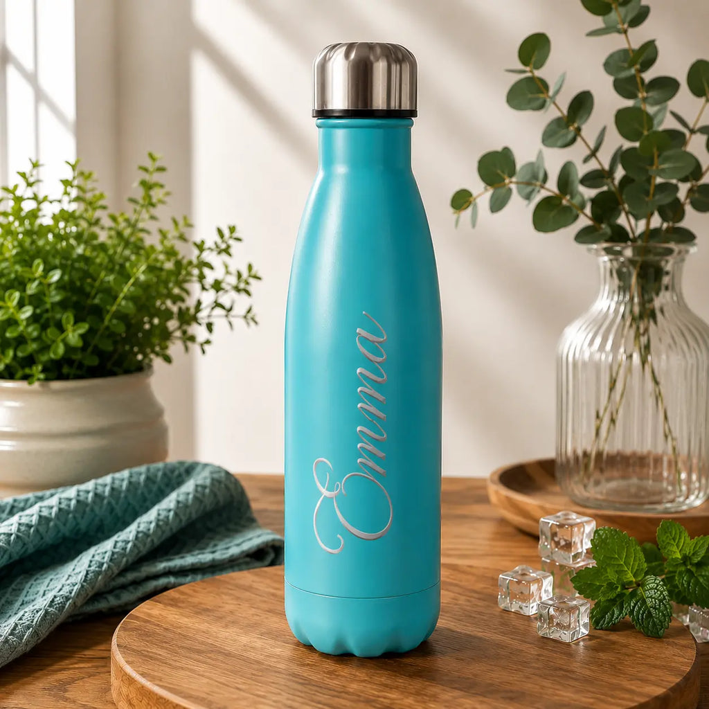 Gourde en acier inoxydable 500 ml / 800 ml gravée au laser – Filament Fou