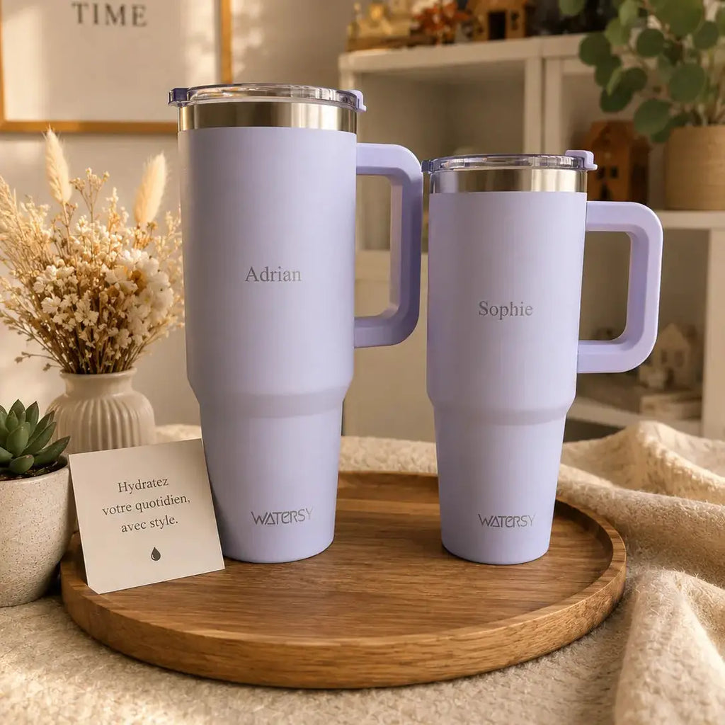 Gourde inox personnalisée couleur violet