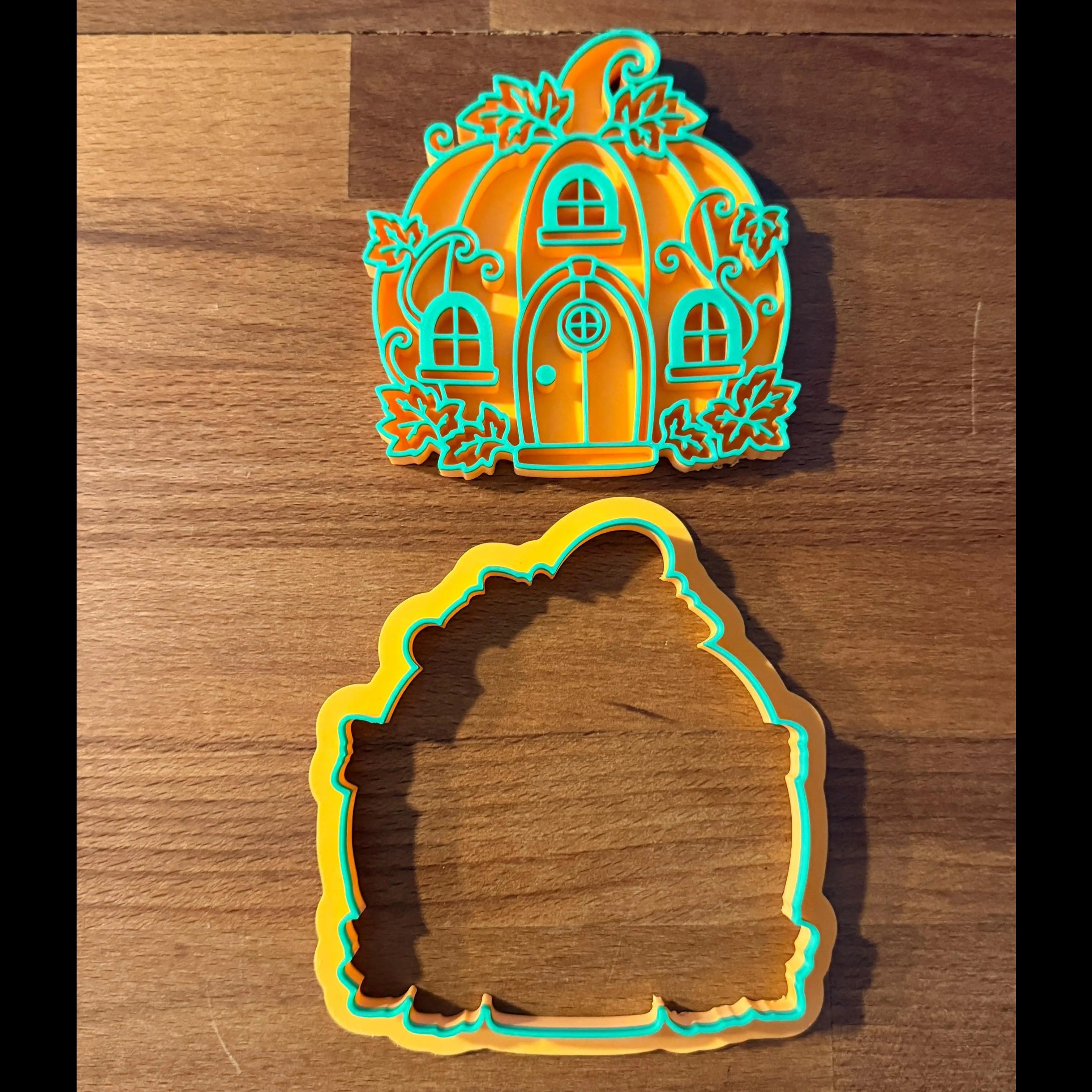 Emporte-pièce Maison citrouille biscuit Halloween impression 3D Filament Fou - vue 3