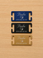 Plaquette identification animaux taille M couleurs disponibles - Filament Fou