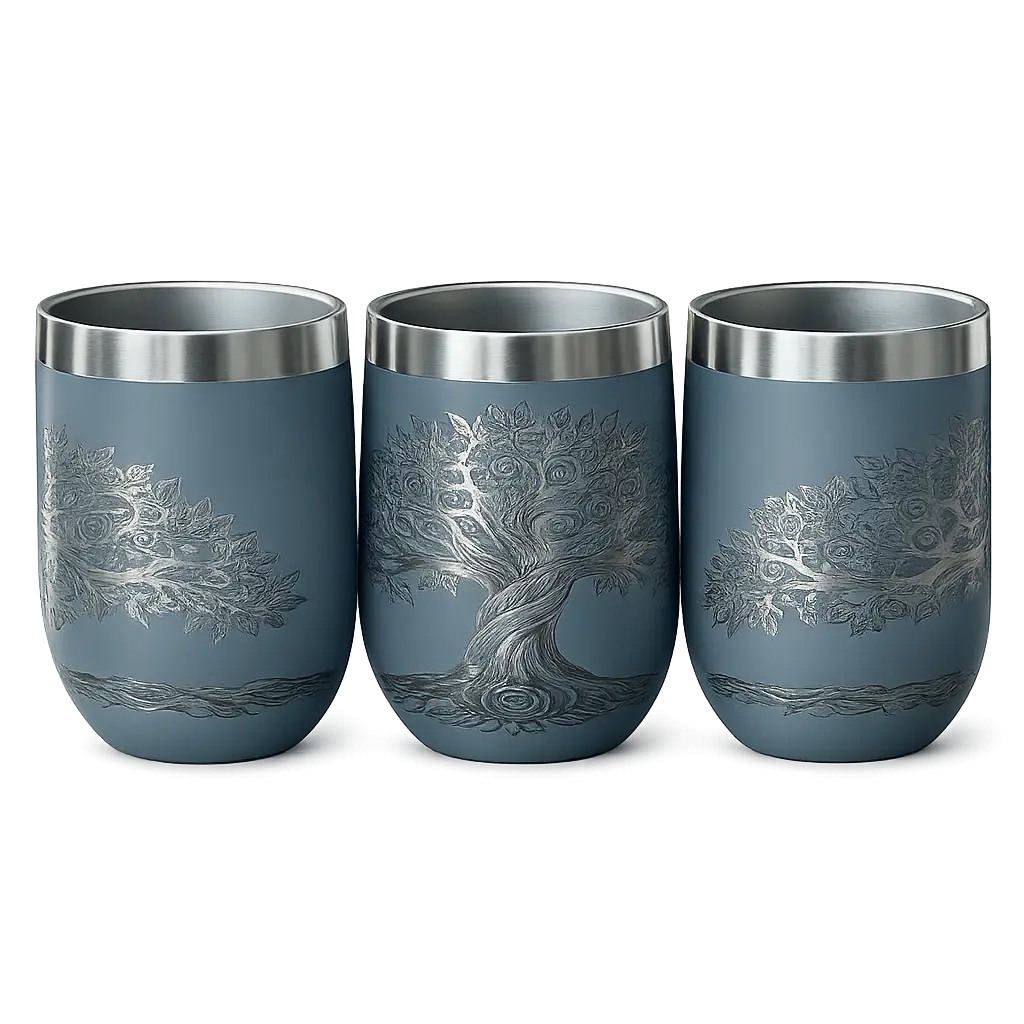 Mug inox prégravé motif Arbre de vie personnalisable - Filament Fou