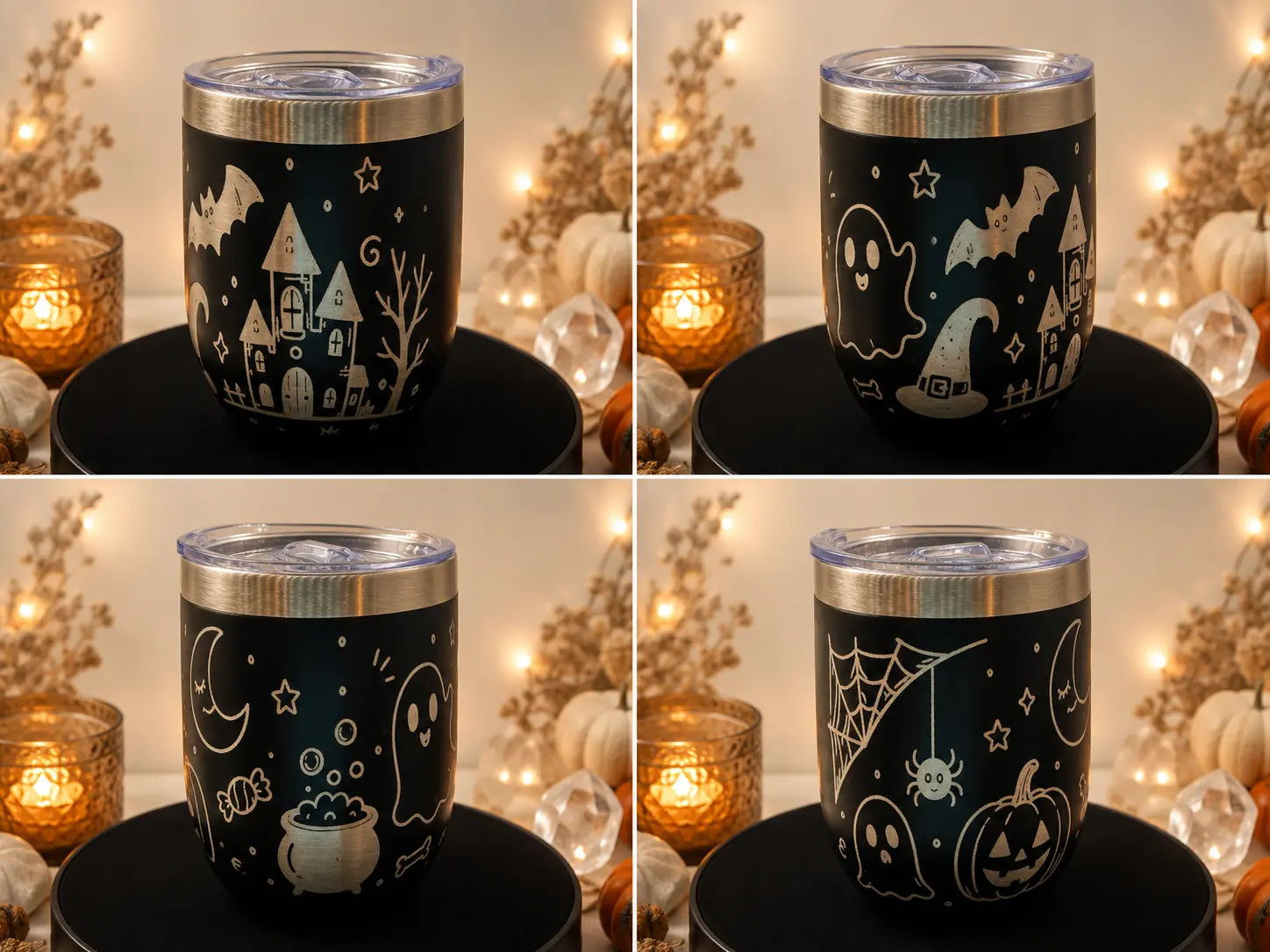 Mug inox prégravé motif Fantome personnalisable - Filament Fou