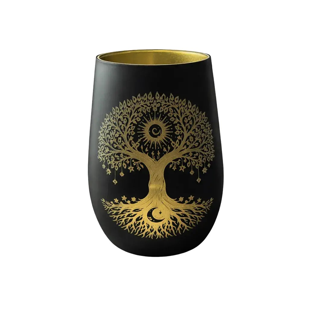 Photophore Arbre de Vie — détail du motif gravé