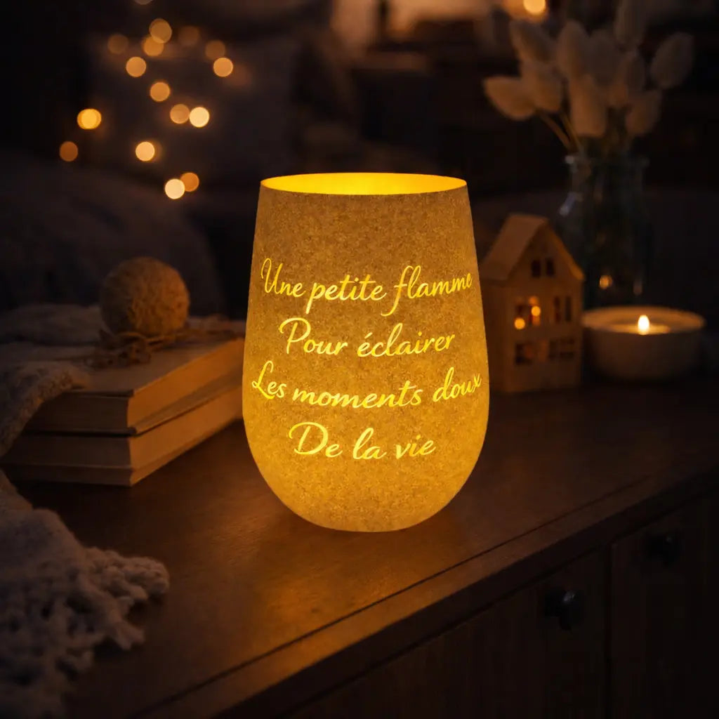 Photophore Cosy gravé au laser — Filament Fou