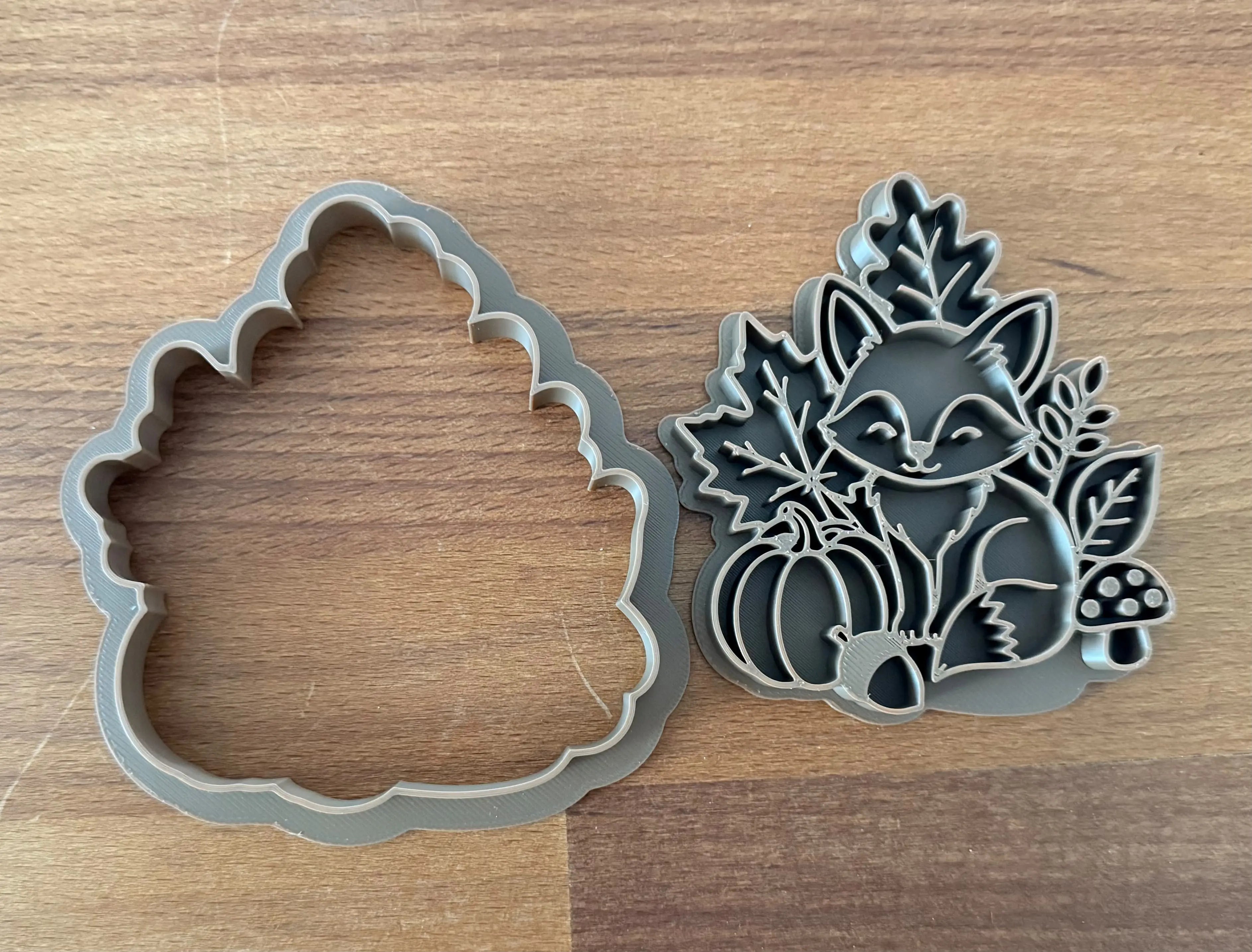 Emporte-pièce renard des bois, biscuit réalisé - Filament Fou