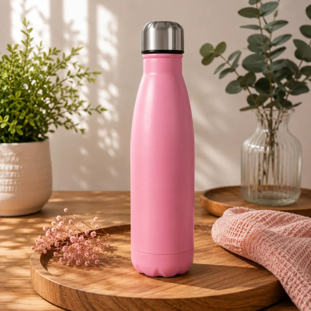 Gourde inox 500ml couleur rose