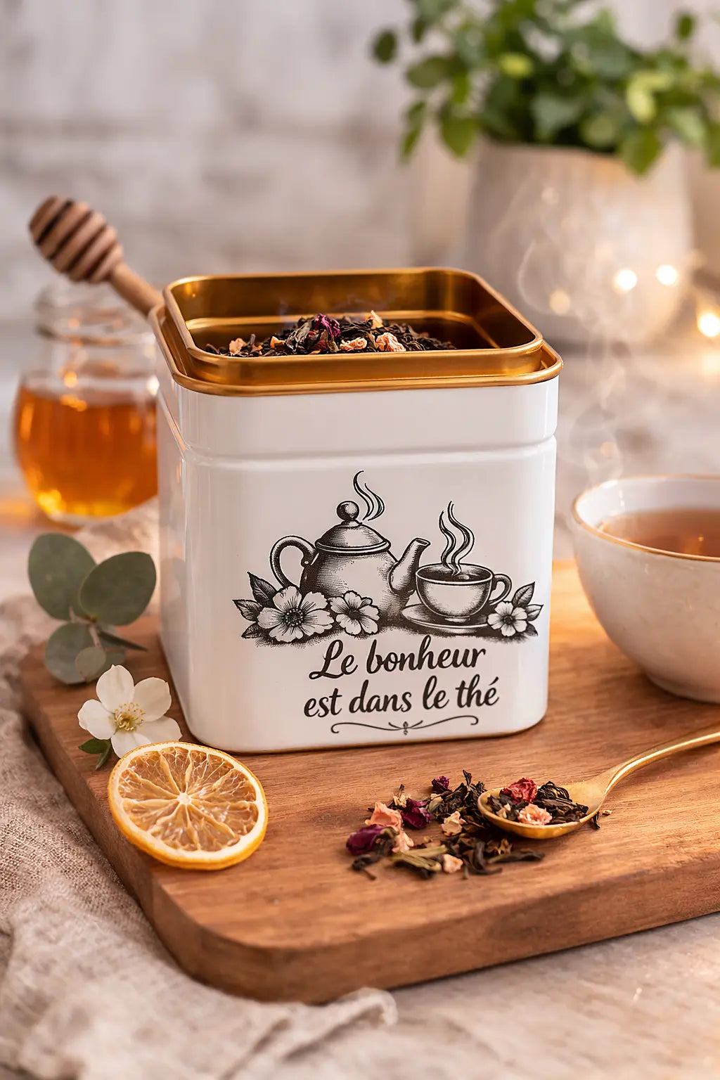Boîte à thé personnalisée gravée Filament Fou - vue 3