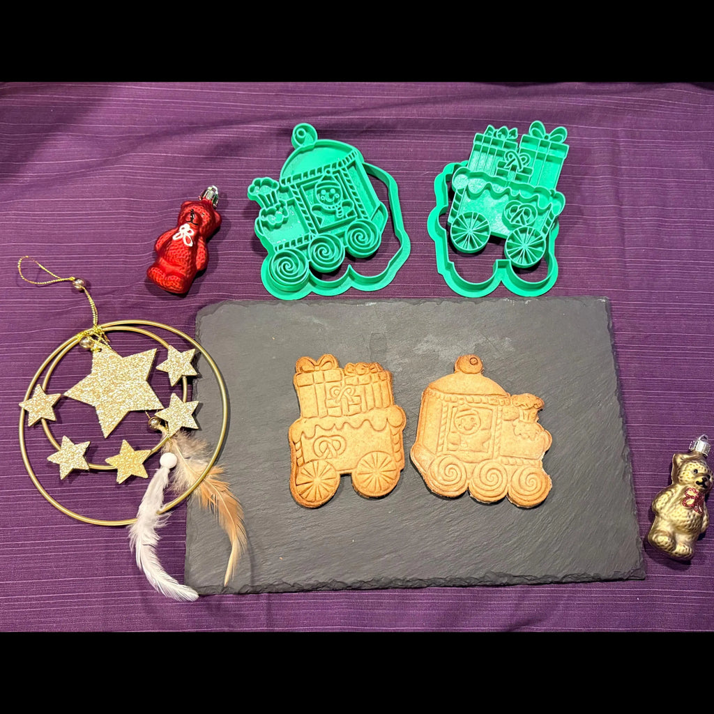 Emporte-pièce train de Noël biscuit imprimé en 3D Filament Fou