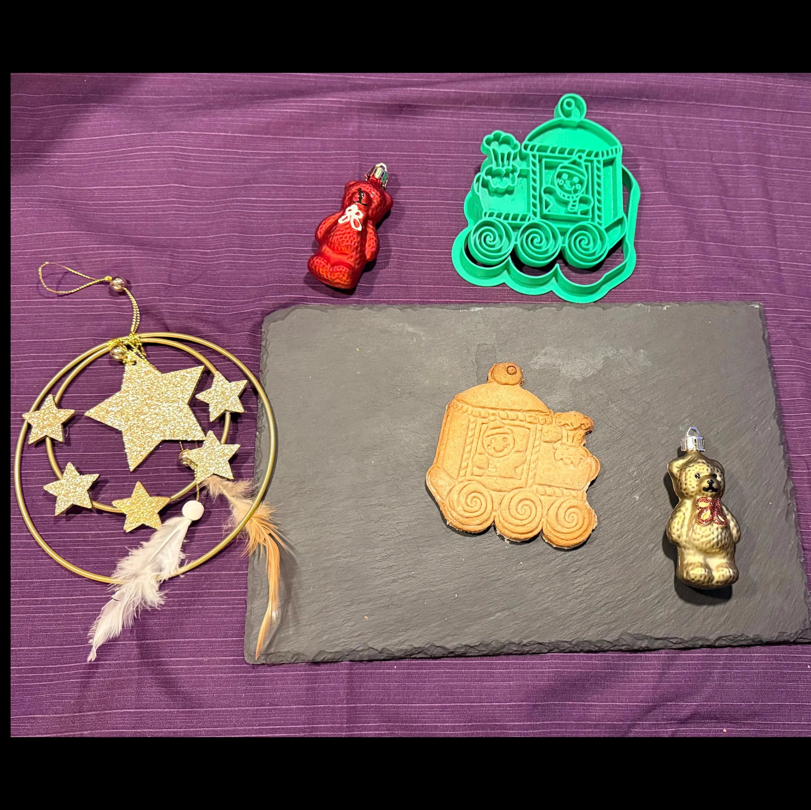 Emporte-pièce train de Noël biscuit imprimé en 3D Filament Fou