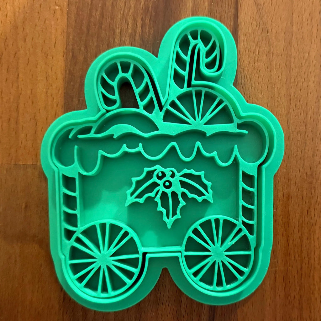 Emporte-pièce train de Noël - biscuit imprimé en 3D Filament Fou - détail 4