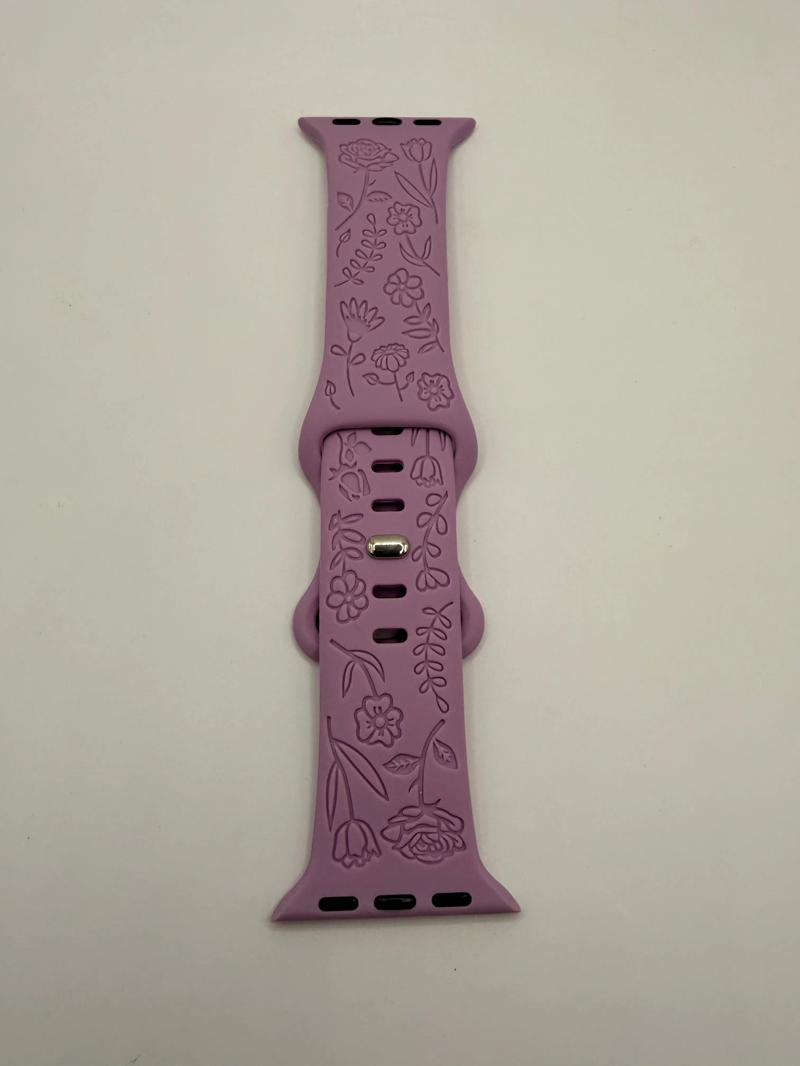 Bracelet Apple Watch silicone motif violet - Filament Fou